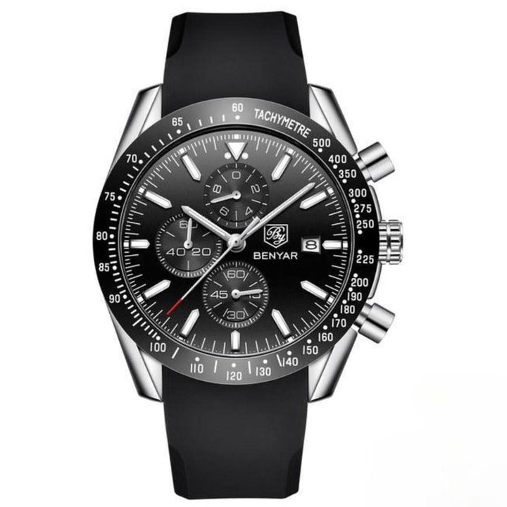 BowLift | Men’s Waterproof Quartz Watch with Leather Strap