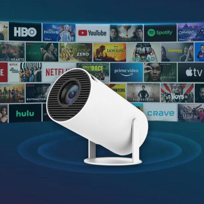 UltraScreen - Intelligent 4K Projector with Seamless Connectivity Options for Movies and Gaming Bowlift