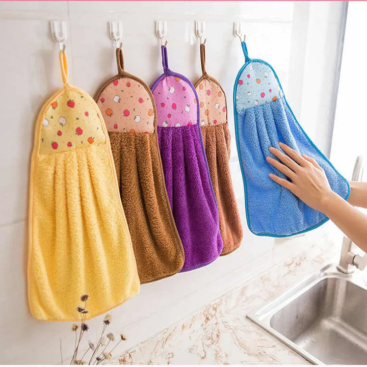 Hanging Kitchen Towel Small Soft Dish Towel Cloth for Kitchen Bathroom Use Bowlift