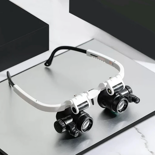 BowLift | Adjustable LED Magnifying Glasses with 8x, 15x and 23x Magnification for Hobbies and Precision Work