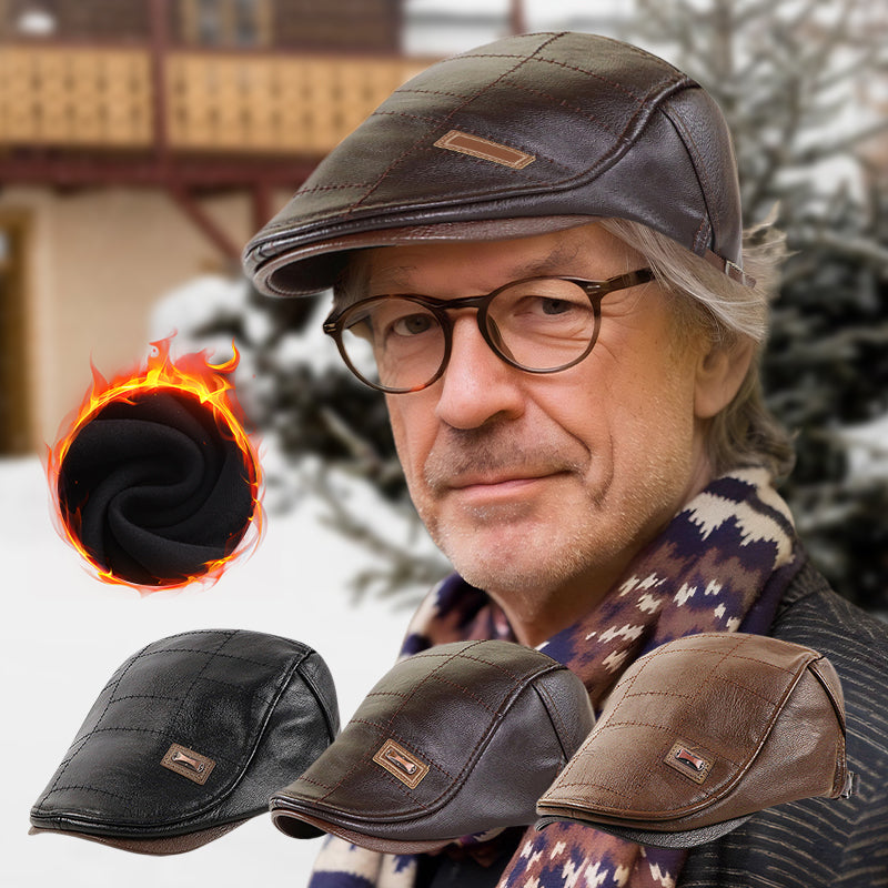 BowLift | ElderLux Plush Leather Beret | Cozy elegance for a warm winter experience