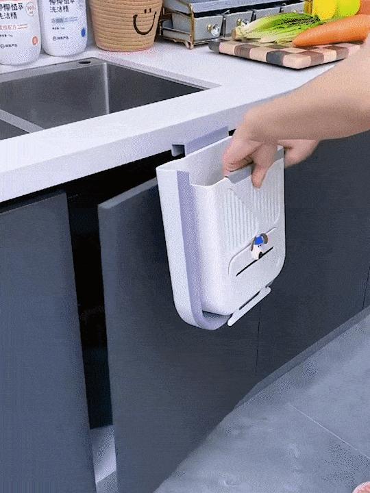 Folding Hanging Kitchen Waste Trash Can