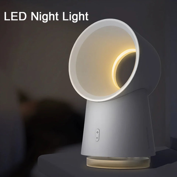 Bladeless USB Humidifier Fan with LED Night Light | Bowlift