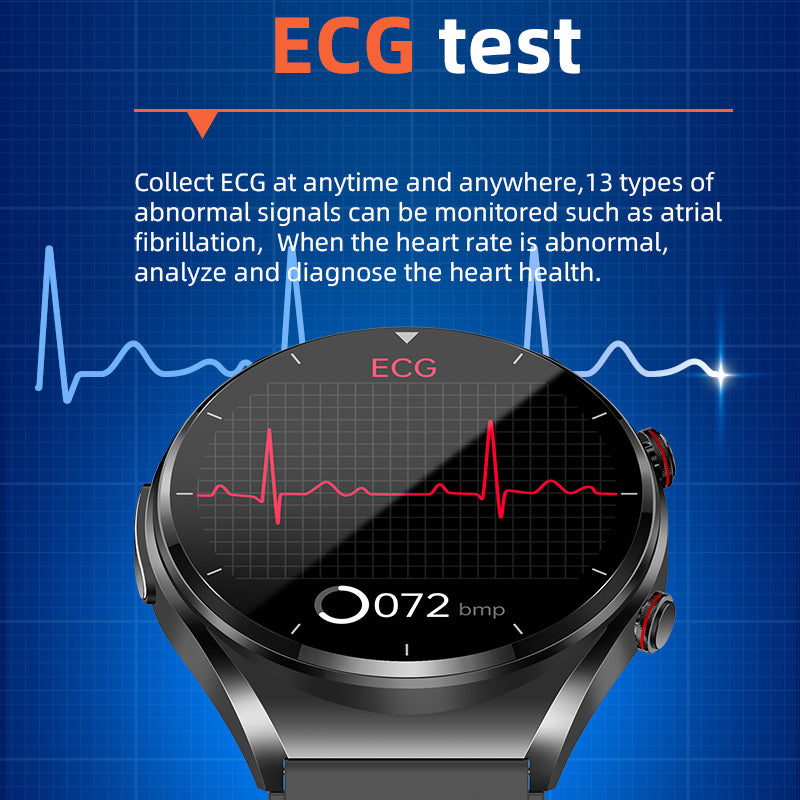 BowLift | One-Click Blood Sugar|Blood Glucose Blood Pressure ECG|ECG HRV Heart Rate Monitor Health Smart Watch
