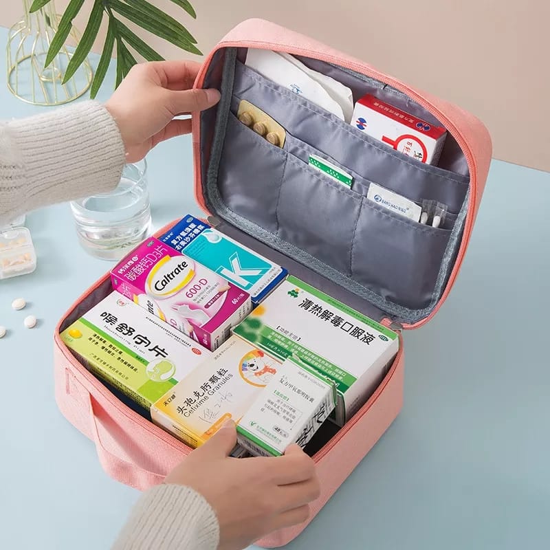 Portable Family Storage Bag Multi-functional Layered Medicine Box Bowlift