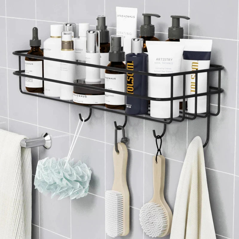 Iron Bathroom Hanging Shelf Wall Mounted Bowlift
