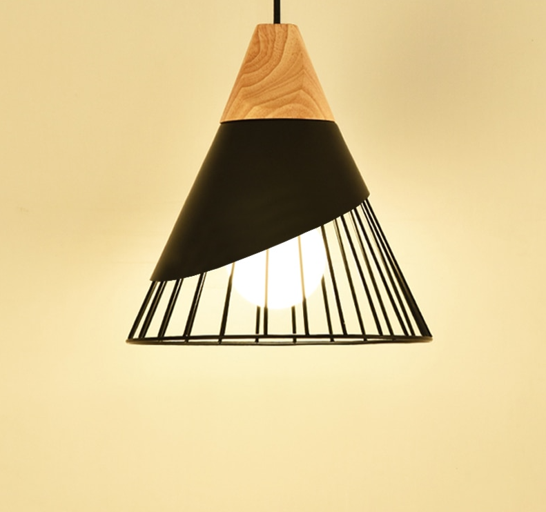BowLift | Modern Wooden Cone Pendant Lights