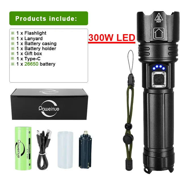 Rechargeable LED Flashlight for Adventure Bowlift