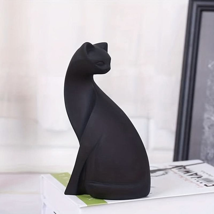 BowLift | Modern Resin Cat Figurine – Nordic Style Decor
