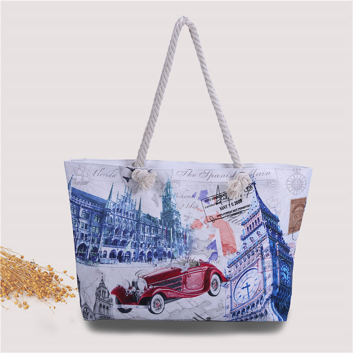 Beach bag in urban postcard design Bowlift