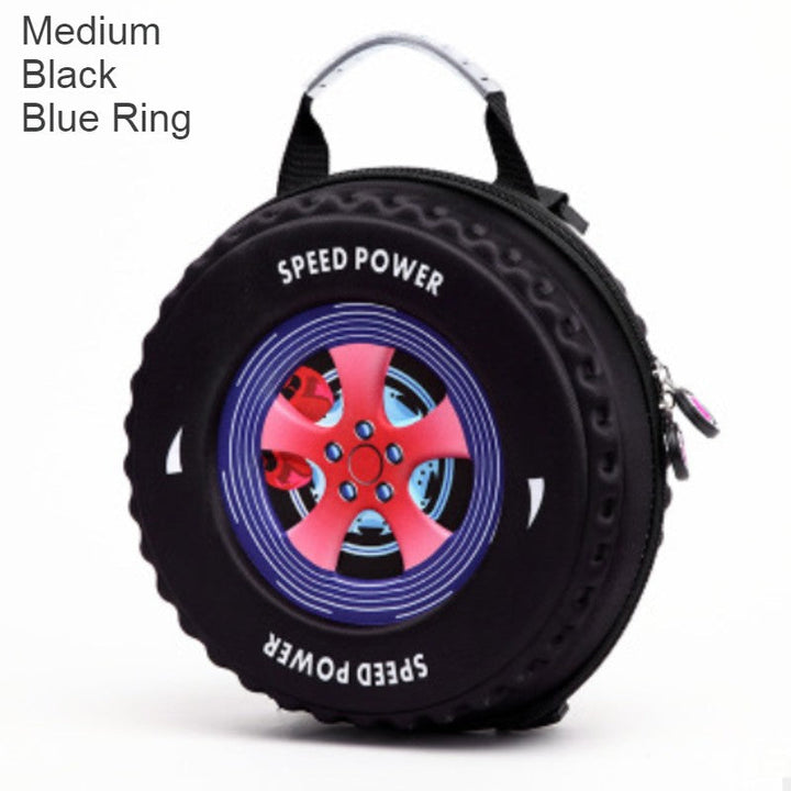 BowLift | Cool 3D Racing Car Tire Backpack, for Preschool & Kindergarten, Boys & Girls