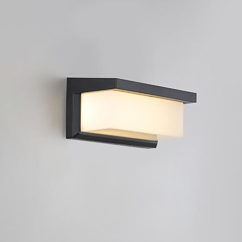BowLift | Modern Minimalist Solar Rectangle PC LED Outdoor Wall Light Lamp For Outdoor Patio