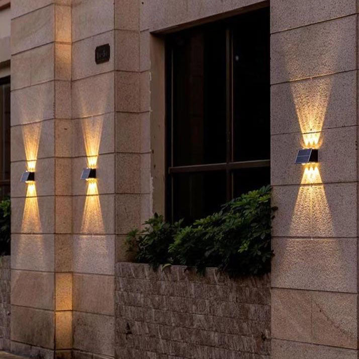 Contemporary Industrial Solar Waterproof ABS Column LED Wall Sconce Lamp For Outdoor Patio | Bowlift