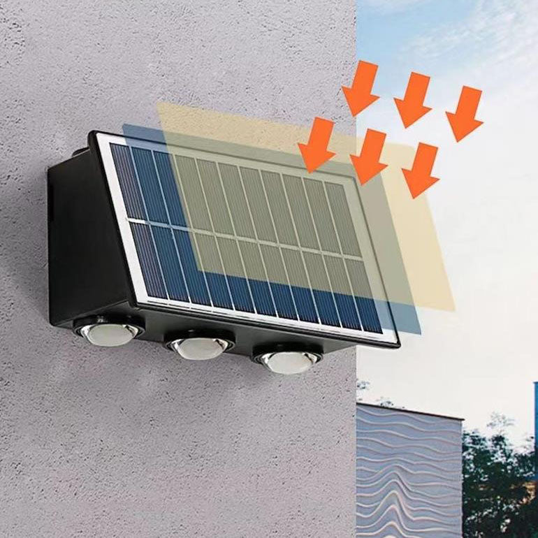 Contemporary Industrial Solar Waterproof ABS Column LED Wall Sconce Lamp For Outdoor Patio | Bowlift