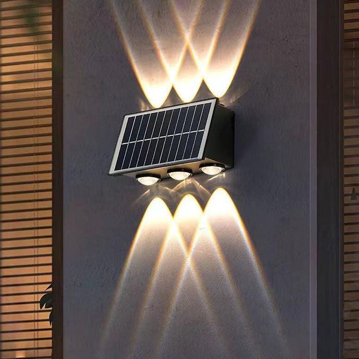 Contemporary Industrial Solar Waterproof ABS Column LED Wall Sconce Lamp For Outdoor Patio | Bowlift