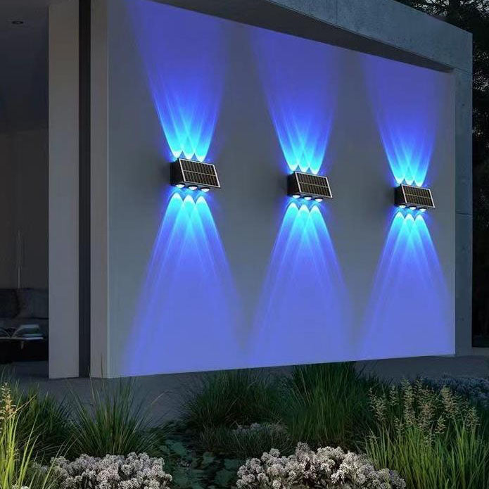 Contemporary Industrial Solar Waterproof ABS Column LED Wall Sconce Lamp For Outdoor Patio | Bowlift