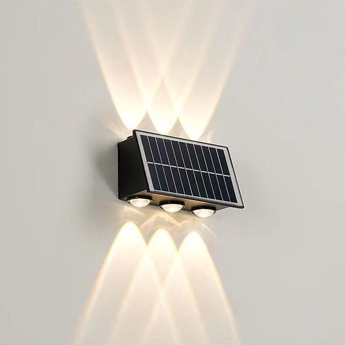 Contemporary Industrial Solar Waterproof ABS Column LED Wall Sconce Lamp For Outdoor Patio | Bowlift