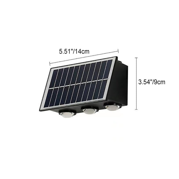 Contemporary Industrial Solar Waterproof ABS Column LED Wall Sconce Lamp For Outdoor Patio | Bowlift
