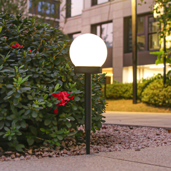 Modern Minimalist Waterproof Solar Globe ABS LED Landscape Light For Garden | Bowlift