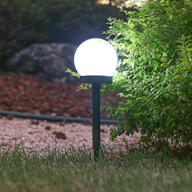 Modern Minimalist Waterproof Solar Globe ABS LED Landscape Light For Garden | Bowlift