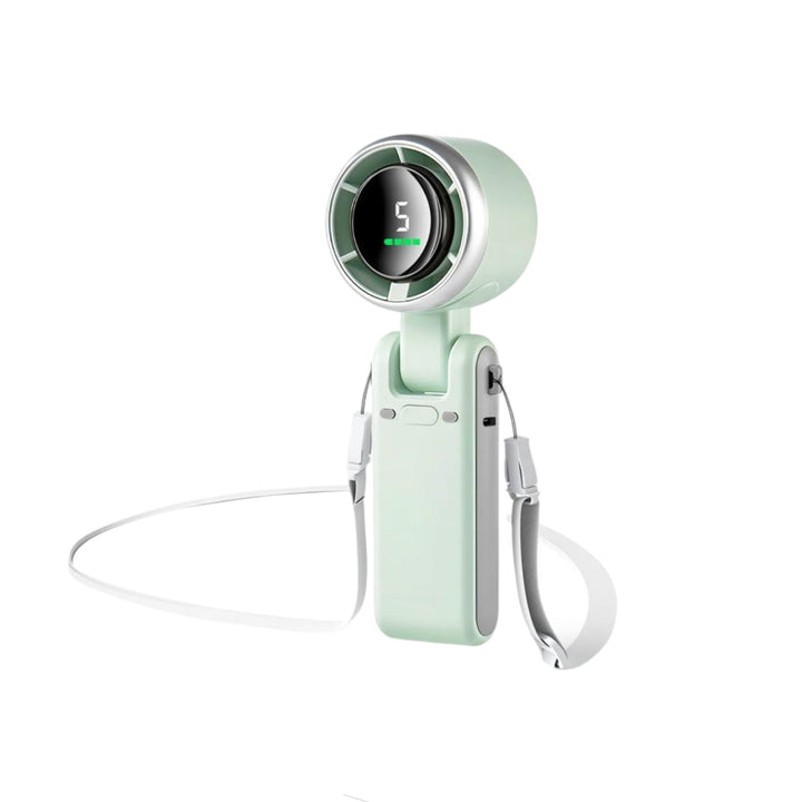 3-in-1 Mini Handheld Turbo Fan – Desk, Neck & Portable Cooling Fan (Rechargeable) | Bowlift