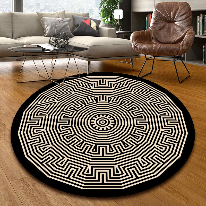 Classic multi-colored mandala rug polypropylene Moroccan rug dirt-resistant machine washable non-slip rug for the door | Bowlift