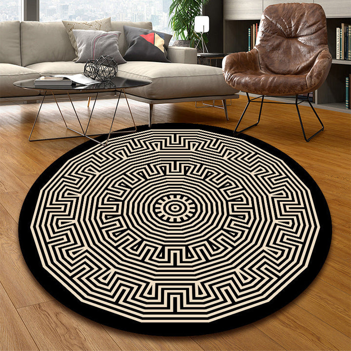 Classic multi-colored mandala rug polypropylene Moroccan rug dirt-resistant machine washable non-slip rug for the door | Bowlift