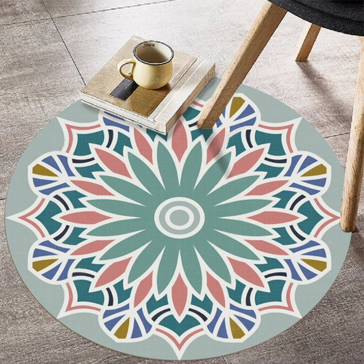 Chic Multicolored Persian Carpet Polyester Flower Pattern Carpet Washable Non-Slip Pet-Friendly Carpet for Home | Bowlift