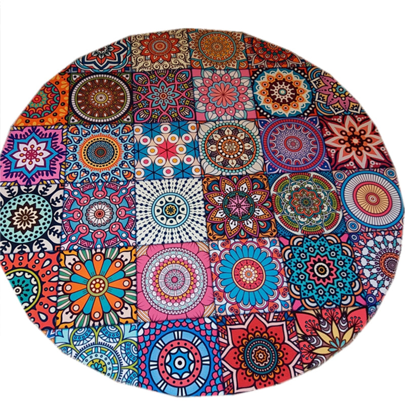 Chic Multicolored Persian Carpet Polyester Flower Pattern Carpet Washable Non-Slip Pet-Friendly Carpet for Home | Bowlift