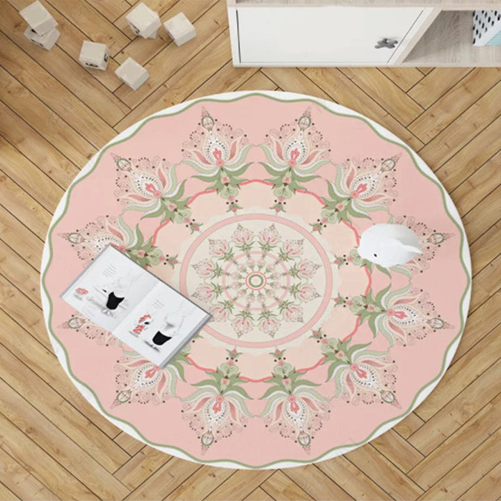 Chic Multicolored Persian Carpet Polyester Flower Pattern Carpet Washable Non-Slip Pet-Friendly Carpet for Home | Bowlift