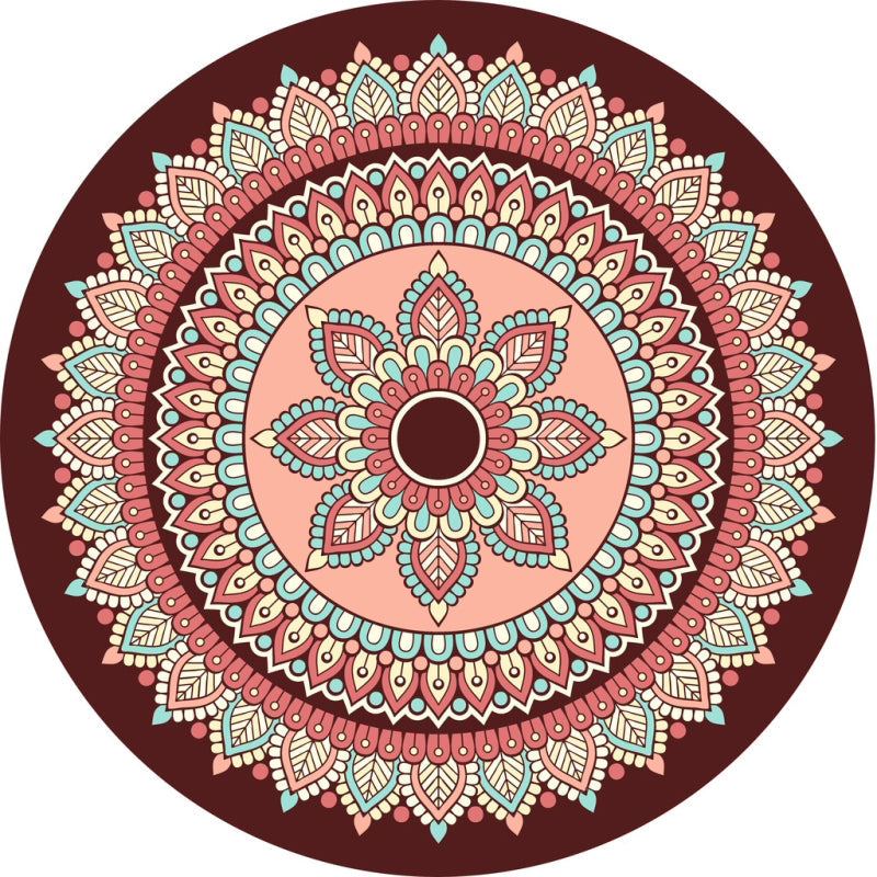 Chic Multicolored Persian Carpet Polyester Flower Pattern Carpet Washable Non-Slip Pet-Friendly Carpet for Home | Bowlift