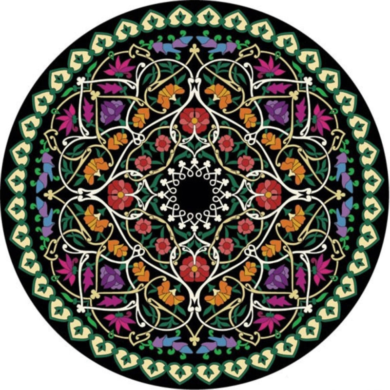 Chic Multicolored Persian Carpet Polyester Flower Pattern Carpet Washable Non-Slip Pet-Friendly Carpet for Home | Bowlift