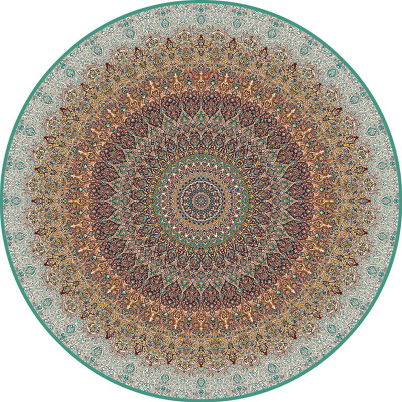Chic Multicolored Persian Carpet Polyester Flower Pattern Carpet Washable Non-Slip Pet-Friendly Carpet for Home | Bowlift