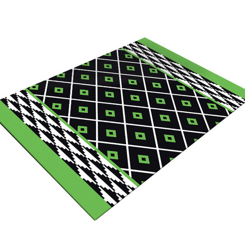 BowLift | Nostalgic Persian Carpet Multicolored Grid Mat Non-slip Washable Pet-friendly Carpet for Living Room
