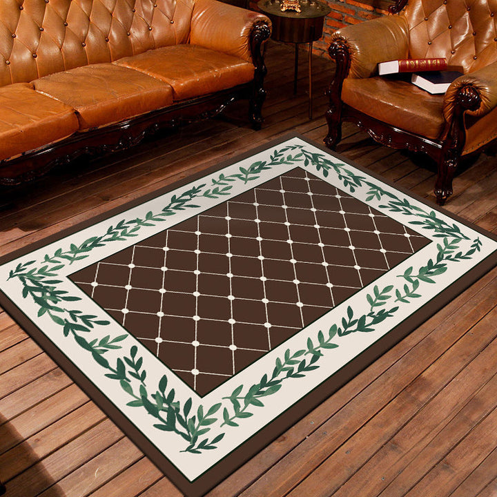 BowLift | Nostalgic Persian Carpet Multicolored Grid Mat Non-slip Washable Pet-friendly Carpet for Living Room