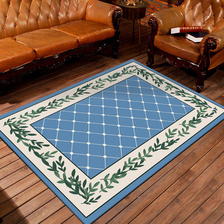 BowLift | Nostalgic Persian Carpet Multicolored Grid Mat Non-slip Washable Pet-friendly Carpet for Living Room