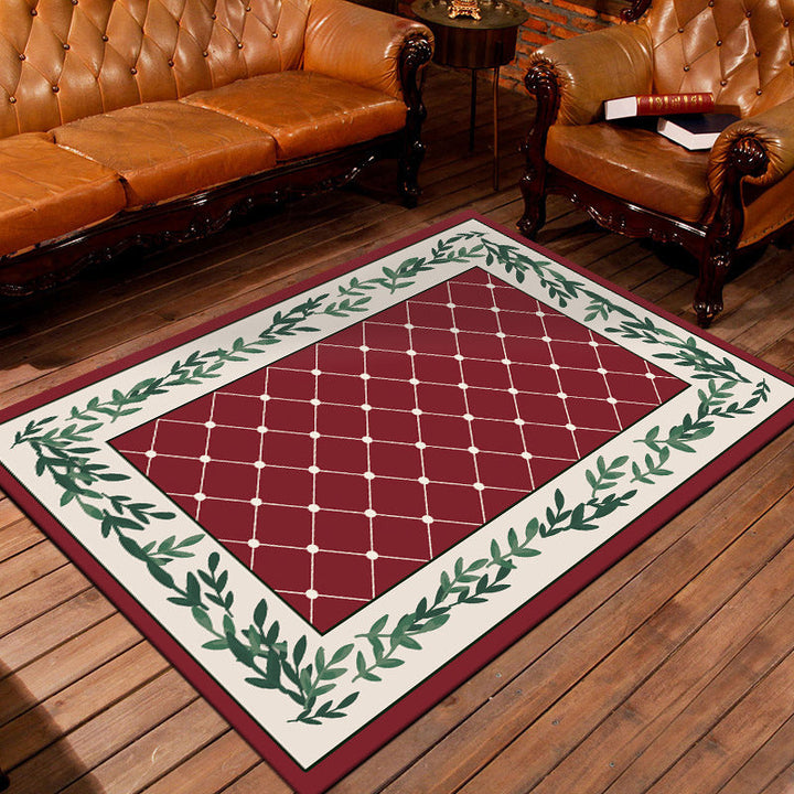 BowLift | Nostalgic Persian Carpet Multicolored Grid Mat Non-slip Washable Pet-friendly Carpet for Living Room