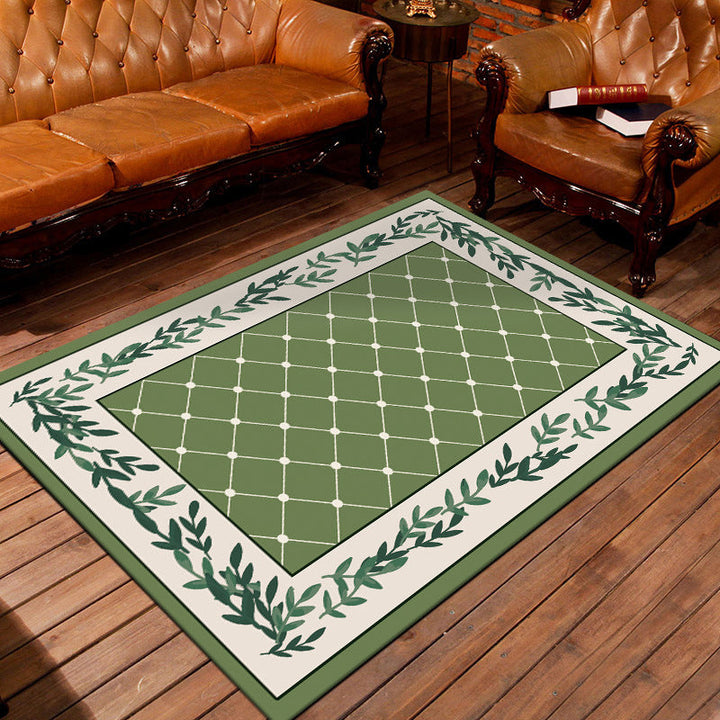 BowLift | Nostalgic Persian Carpet Multicolored Grid Mat Non-slip Washable Pet-friendly Carpet for Living Room