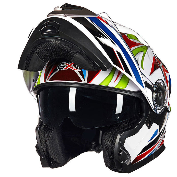 Full-Face Motorcycle Helmet Bowlift