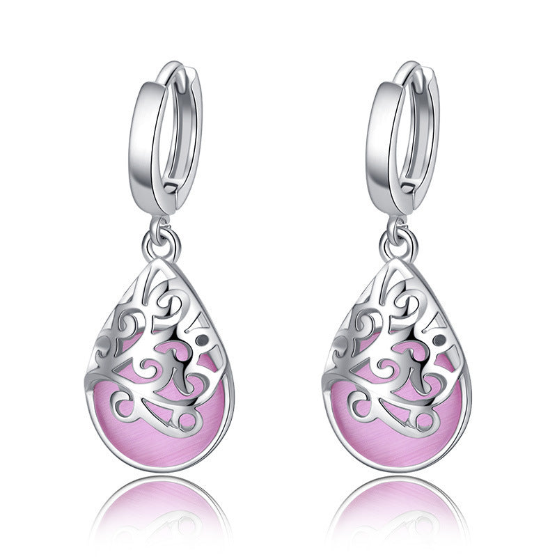 Colorful Crystal Drop Earrings Bowlift
