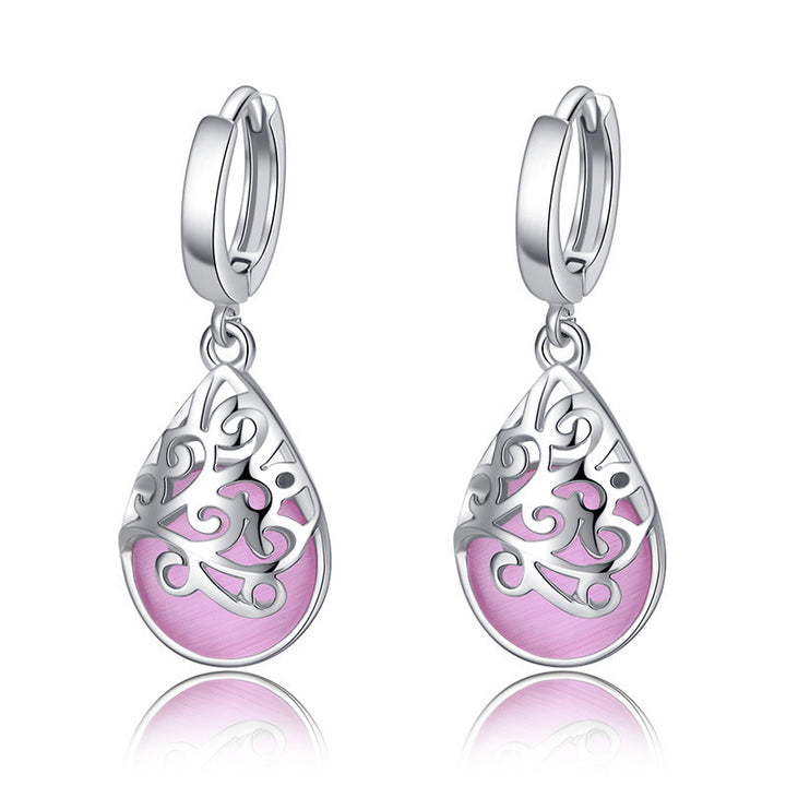 Colorful Crystal Drop Earrings Bowlift