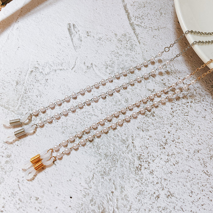 Pearl and metal glasses strap Bowlift