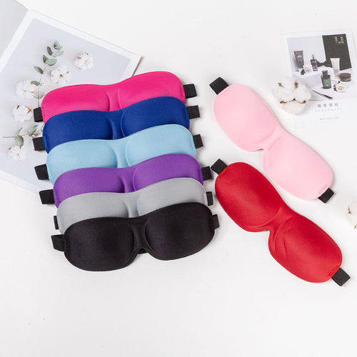 Three-Dimensional Contoured Breathable Sleep Mask With Adjustable Strap