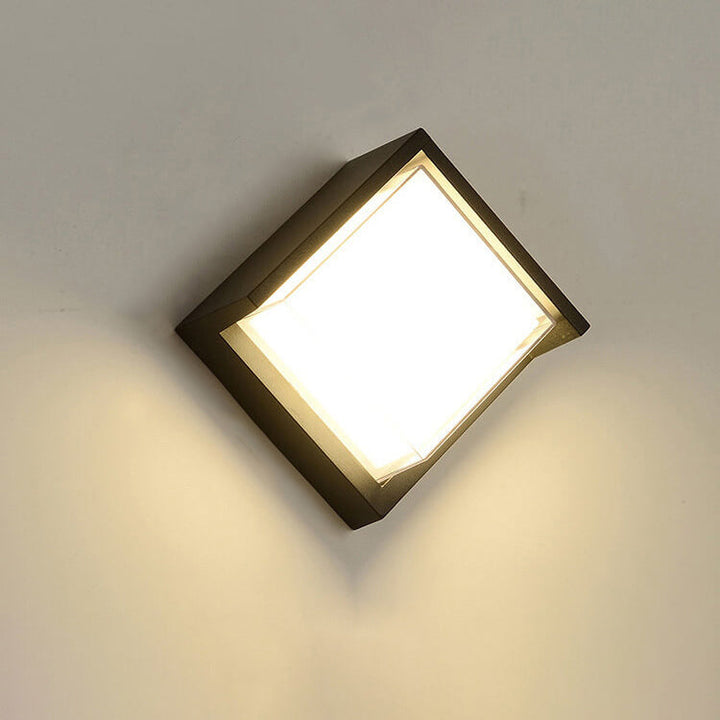 Modern Creative Geometry Aluminum Outdoor Waterproof LED Wall Sconce Lamp | Bowlift