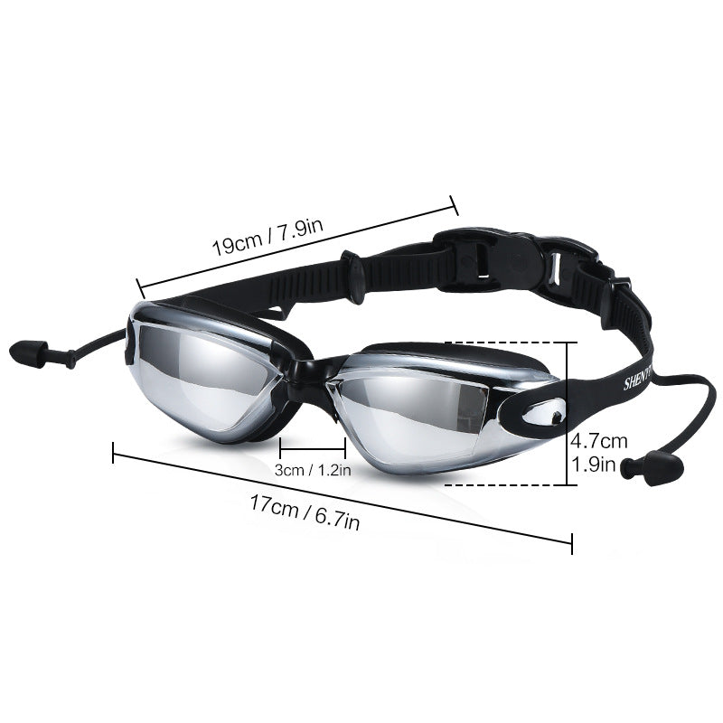 Swimming set with comfortable swimming goggles and trendy swimming cap Bowlift