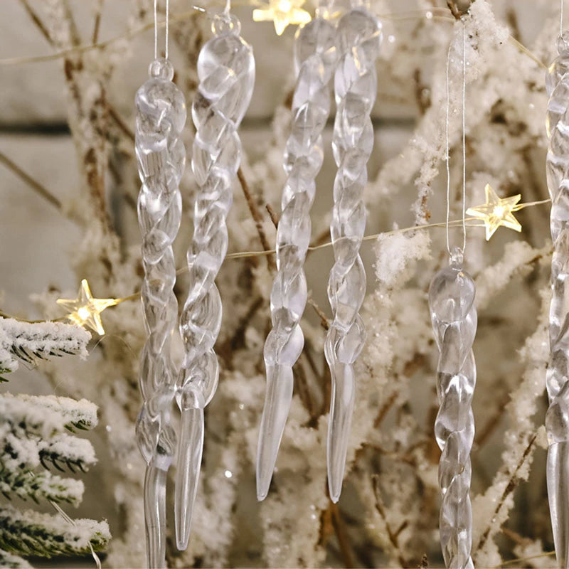 12Pcs Christmas Tree Decoration Artificial Icicles | Bowlift