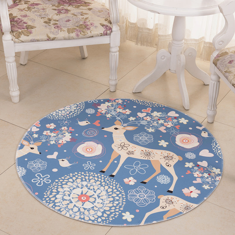 BowLift | Educational Cartoon Rug Multi Colored Pattern Carpet Machine Washable Pet Friendly Non-Slip Back Rug for Kids Room
