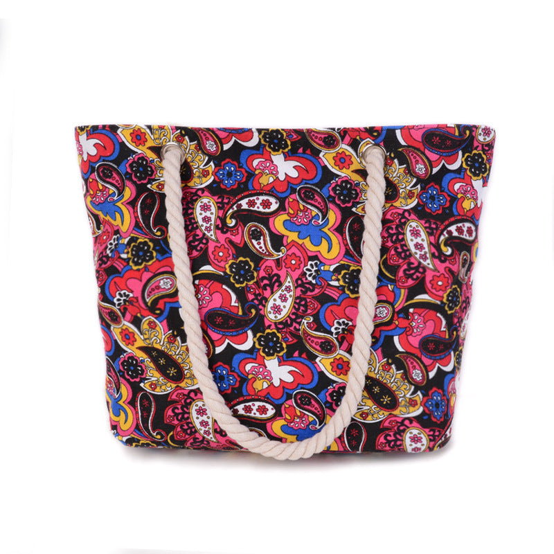 Large beach bag with ethnic pattern Bowlift