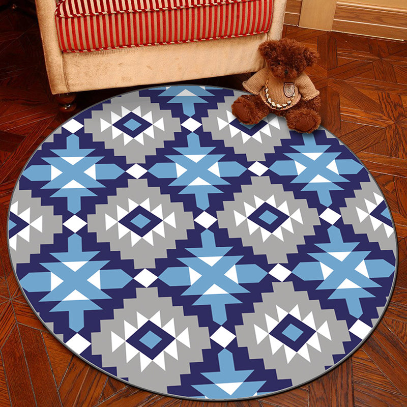 BowLift | Novelty Geometry Animal Patterned Rug Multi-Colored Synthetics Rug Machine Washable Non-Slip Backing Stain Resistant Carpet for Room
