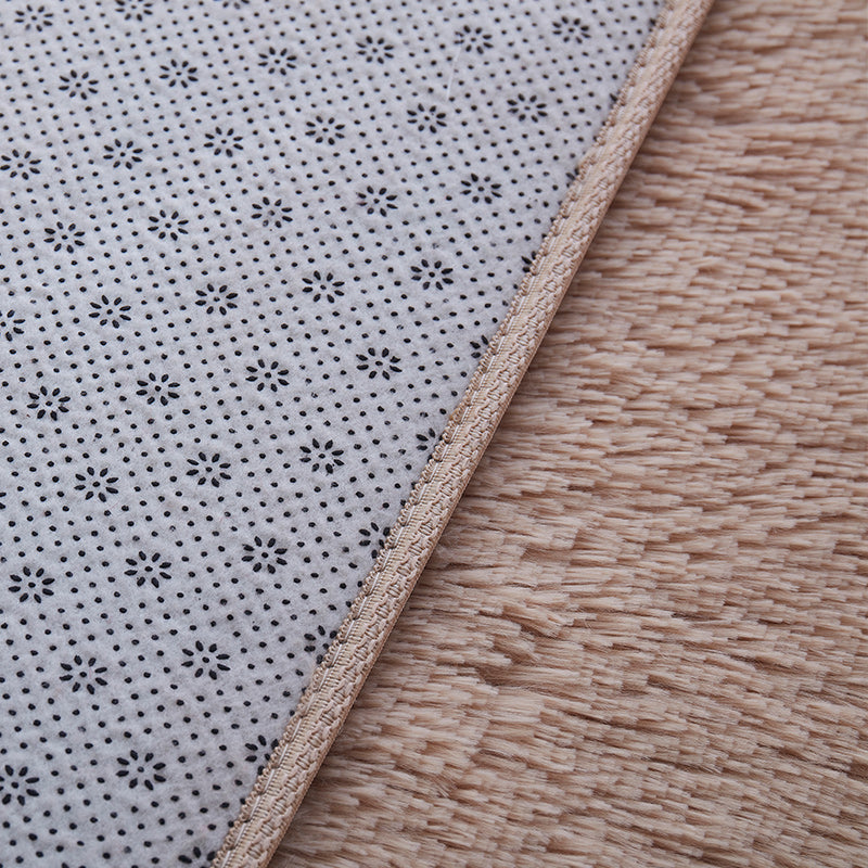 BowLift | Multicolored living room rug Nordic simple rug fluffy machine washable stain resistant non-slip back rug with braided edge